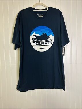 Polaris Logo Navy Graphic Tee Size Large